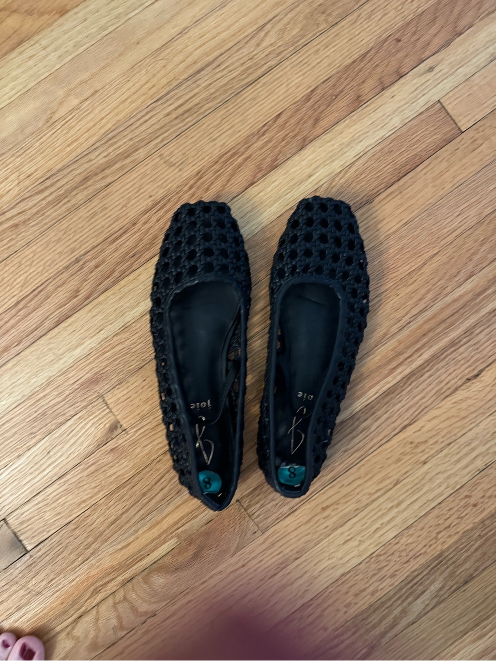 Joie Black Woven Ballet Flats